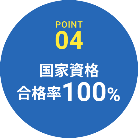 国家資格合格率100%